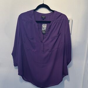 Torrid Purple “Harper” Blouse Size 2X NWT